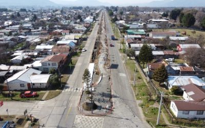 MOP cambia el rostro a Curacautín con la Reposición de Bandejones en Avenida Carrera