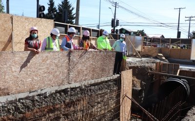 MOP avanza sin contratiempos en obras de construcción de la segunda etapa del colector San Martín en Temuco