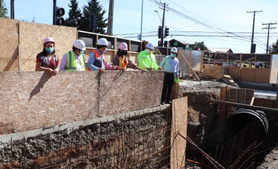 MOP avanza sin contratiempos en obras de construcción de la segunda etapa del colector San Martín en Temuco