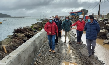 MOP avanza con tercera etapa de la construcción y mejoramiento del borde costero de Puerto Saavedra