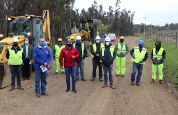 MOP ejecuta obras para pavimentar Ruta Los Sauces por Saboya en la comuna de Los Sauces