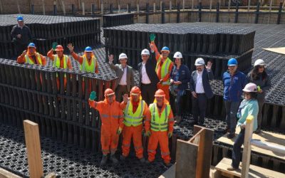 Ministro de Obras Públicas inspecciona obras de construcción de tercera etapa del Colector San Martín en la Ciudad de Temuco.