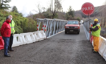 Dirección de Vialidad habilita tránsito en Puente Mecano que reemplazó al  Puente Muco en la comuna de Lautaro