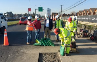 MOP inicia trabajos para mejorar el pavimento asfáltico del acceso norte de Temuco