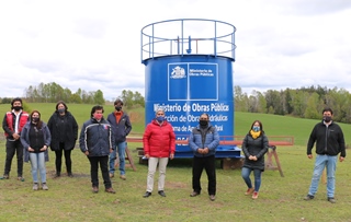 MOP: Obras del Sistema de Agua Potable Rural “El Esfuerzo” de Cunco llevan un 80% de avance