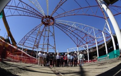 MOP: En plena ejecución armado de estructura para la instalación de cubierta en Casa de Maquina del Museo Nacional Ferroviario