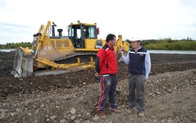 MOP trabaja en conservación de la ribera del Rio Cautín en el sector Caucauche, en Nueva Imperial