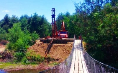 Vialidad del MOP trabaja en la construcción de nuevo Puente en el sector La Isla de Lolcura de Collipulli