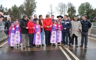 Ministro de Transportes y Telecomunicaciones inaugura nuevo puente Quilonco que conectará a más de 20 mil vecinos del sector de Vilcún
