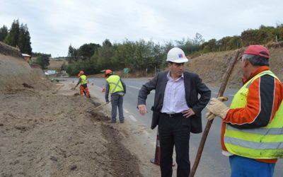 MOP avanza con obras de seguridad vial en cruce Hualacura con ruta Imperial – Carahue