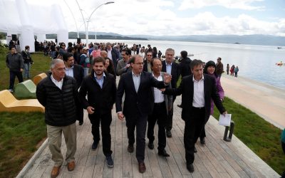 MINISTERIO DE OBRAS PÚBLICAS INAUGURA PRIMERA PLAYA ARTIFICIAL EN UN LAGO DEL PAÍS