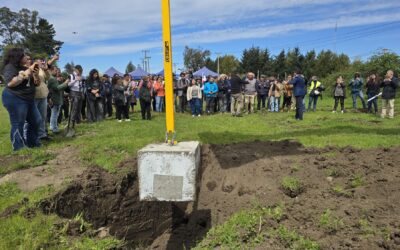 Autoridades y vecinos instalan primera piedra para construcción de nuevo puente Malleco y sus accesos en la comuna de Angol